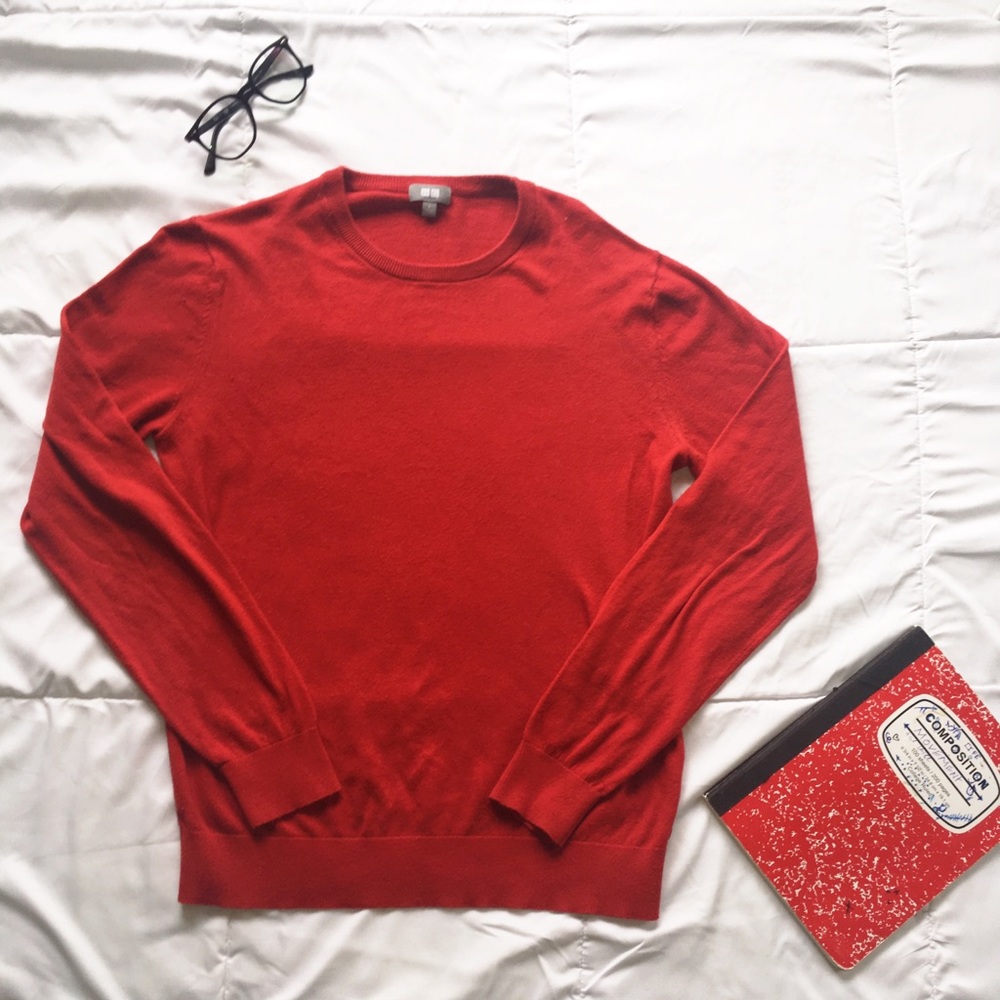 Red UNIQLO sweater